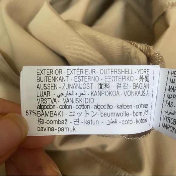 Zara Khaki Halter Neck Belted Midi Dress Women’s. Sleeveless Keyhole Pockets S - Picture 6 of 9